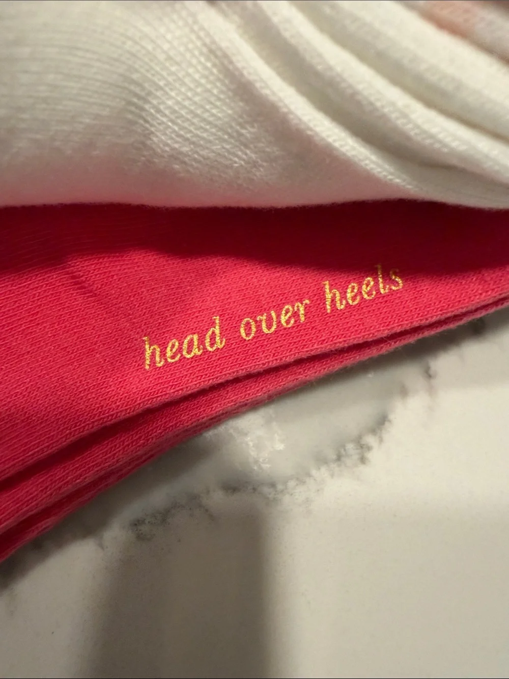 kate spade Pink Crew Socks with Playful Winter Icons